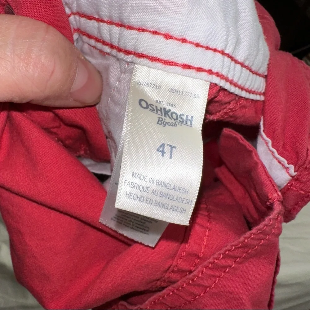 Vintage OshKosh B'gosh Red Kids Overalls size 4T